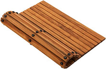 Load image into Gallery viewer, Bare Decor Lykos String Spa Shower Mat in Solid Teak Wood Oiled Finish, Large
