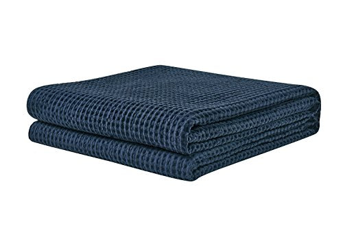 Phf Cotton Waffle Weave Blankets King Size Soft Cozy Textured Lightweight For Bed Couch Sofa Home De