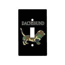 Load image into Gallery viewer, Dachshund Dog Camoflauge - Decor Single Switch Plate Cover Metal
