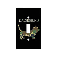 Dachshund Dog Camoflauge - Decor Single Switch Plate Cover Metal