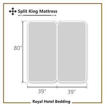 Load image into Gallery viewer, Royal Hotel Split King: Adjustable King Bed Sheets 5 Pc Solid Ivory 100% Cotton 600 Thread Count, Dee
