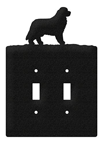 SWEN Products Newfoundland Metal Wall Plate Cover (Double Switch, Black)