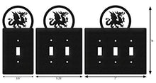 Load image into Gallery viewer, SWEN Products Dragon Wall Plate Cover (Double Rocker, Black)
