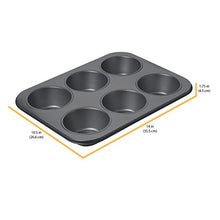 Load image into Gallery viewer, Chicago Metallic Professional 6-Cup Non-Stick Muffin Pan, 14-Inch-by-10.25-Inch
