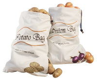 Miles Kimball Potato & Onion Sprout Free Vegetable Storage Bags   White
