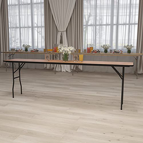 Flash Furniture 18x96 Wood Fold Training Table, Natural