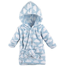 Load image into Gallery viewer, Hudson Baby Unisex Baby Plush Animal Face Robe, Blue Clouds, One Size, 0-9 Months
