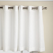 Load image into Gallery viewer, LORRAINE HOME FASHIONS Jackson 58 x 24-inch Tier Curtain Pair, White, 58&quot; x 24&quot;
