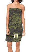 Load image into Gallery viewer, YouCustomizeIt Green Camo Spa/Bath Wrap (Personalized)
