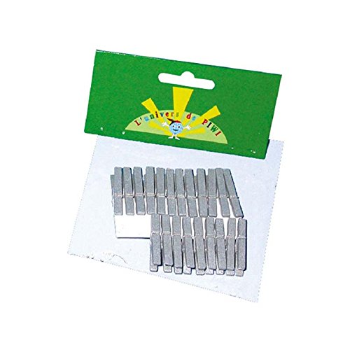 PW International 24 Mini clothespins - Silver