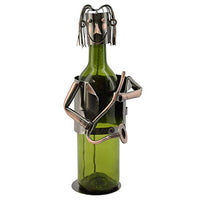 WINE BODIES Saxophone Player Wine Bottle Holder, Copper