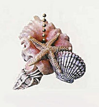 Load image into Gallery viewer, Starfish Seashells Sea Shell Beach Fan Light Pull
