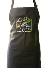 Load image into Gallery viewer, Black Embroidered Apron&quot;Manhattan Beach&quot;
