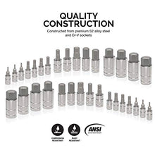 Load image into Gallery viewer, Neiko 10288A Master Hex Bit Socket Set, 32 Piece | S2 Steel Machined Bits | Standard SAE and Metric Sized Sockets | 1/4&quot;, 3/8&quot;, &amp; 1/2&quot; Drives
