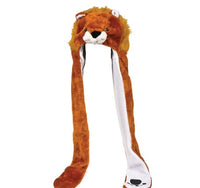 35 inches Plush Animal Hat Mix with long Paws, Case of 12