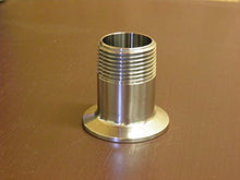 Load image into Gallery viewer, 1.5&quot; TriClamp to 1&quot; Male NPT Adapter, 304 Stainless Steel NPT Fitting
