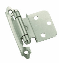 Load image into Gallery viewer, Amerock 3/8in (10 Mm) Inset Self Closing, Face Mount Satin Nickel Hinge   10 Pack
