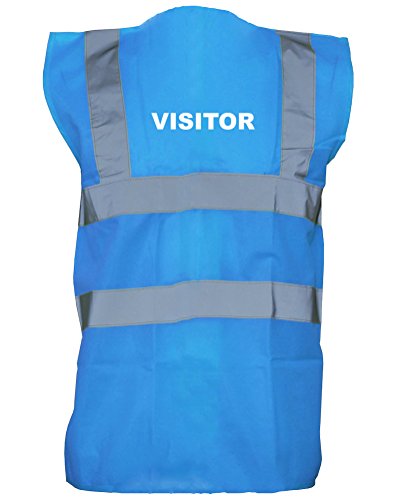 Visitor, Printed Hi-Vis Vest Waistcoat - Royal Blue/White 3XL