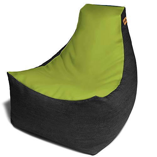 Jaxx Pixel Gamer Chair - Game Room/Home Theater Bean Bag Chair, Green