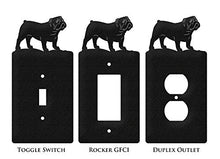 Load image into Gallery viewer, SWEN Products English Bulldog Wall Plate Cover (Single Switch, Black)
