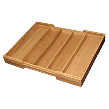 Load image into Gallery viewer, Totally Bamboo Expandable 5-Compartment Drawer Organizer, Expands from 13 to 22-3/4&quot; Wide
