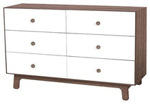Load image into Gallery viewer, Oeuf Sparrow 6 Drawer Dresser, White/Walnut
