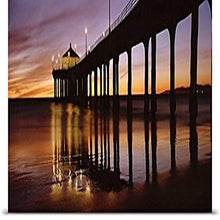 Load image into Gallery viewer, GREATBIGCANVAS Entitled Pier, Manhattan Beach Pier, Manhattan Beach, Los Angeles County, California Poster Print, 90&quot; x 30&quot;, Multicolor
