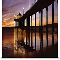 GREATBIGCANVAS Entitled Pier, Manhattan Beach Pier, Manhattan Beach, Los Angeles County, California Poster Print, 90