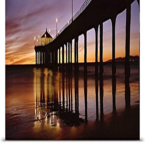 GREATBIGCANVAS Entitled Pier, Manhattan Beach Pier, Manhattan Beach, Los Angeles County, California Poster Print, 90