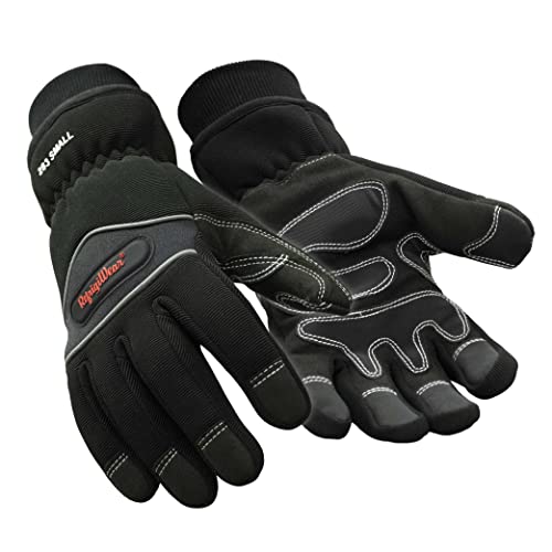 RefrigiWear Waterproof Fiberfill Insulated Tricot Lined High Dexterity Work Gloves (Black, Medium)