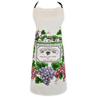 DII 100% Cotton, Printed Unisex Bib Chef Kitchen Apron, Adjustable Neck & Waist Ties, Front Pocket, Durable, Comfortable, Perfect for Cooking, Baking, BBQ - Vineyard