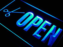 Load image into Gallery viewer, Open Scissor Hair Cut Barber LED Sign Neon Light Sign Display j726-b(c)
