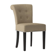 Load image into Gallery viewer, Safavieh Mercer Collection Sinclair Taupe Espresso Linen Ring Dining Chair (Set of 2)

