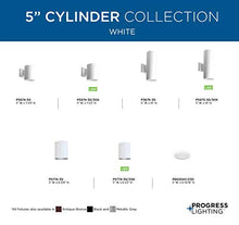 Load image into Gallery viewer, Cylinder Collection 5&quot; Modern Outdoor LED Wall Lantern Light White
