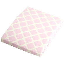 Load image into Gallery viewer, Kushies 100% Premium Soft Cotton Flannel Crib Sheet, Made in Canada, Pink Lattice
