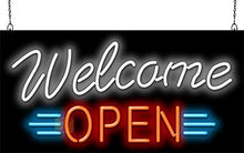 Load image into Gallery viewer, Welcome Open Neon Sign
