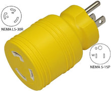 Load image into Gallery viewer, Conntek 30222-YW 15A to L5-30R Plug Adapter
