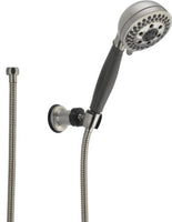 Delta Faucet 5-Spray Touch-Clean H2Okinetic Wall-Mount Hand Held Shower with Hose, Stainless 55445-SS