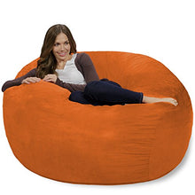 Load image into Gallery viewer, Chill Sack Bean Bag Chair: Giant 4&#39; Memory Foam Furniture Bean Bag - Big Sofa with Soft Micro Fiber Cover - Orange
