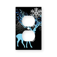 Deer Antler Season - Decor Single Switch Plate Cover Metal