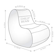 Load image into Gallery viewer, Sitting Point Gouchee Home Chillybean Collection Contemporary Polyester Upholstered Plush Scuba Bean Bag Chair
