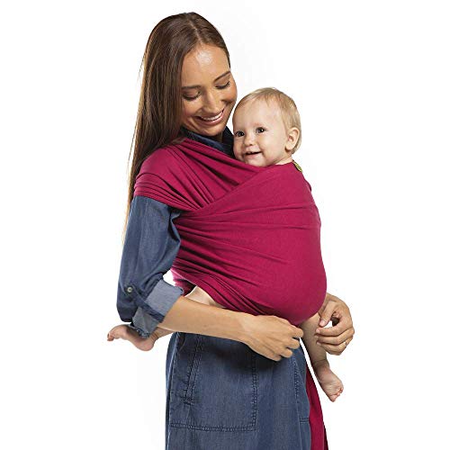Boba Wrap Baby Carrier, Sangria - Original Stretchy Infant Sling, Perfect for Newborn Babies and Children up to 35 lbs