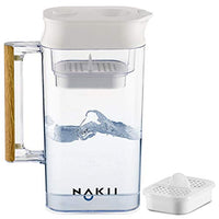 Nakii Water Filter Pitcher - Long Lasting (150 Gallons) | Supreme Fast Filtration and Purification Technology | Removes Chlorine, Metals & Sediments for Clean Tasting Drinking Water | WQA Certified
