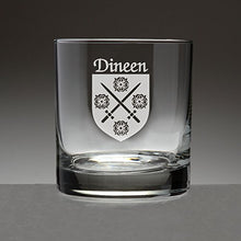 Load image into Gallery viewer, Dineen Irish Coat of Arms Tumbler Glasses - Set of 4 (Sand Etched)
