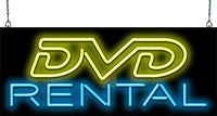 DVD Rental Neon Sign