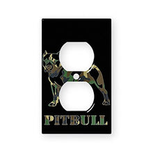 Load image into Gallery viewer, Pitbull Dog Camoflauge - Decor Double Switch Plate Cover Metal
