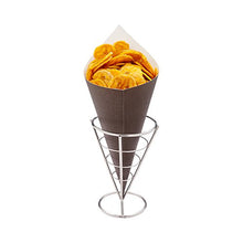 Load image into Gallery viewer, Conetek 11.5-Inch Eco-Friendly Black Finger Food Cones: Perfect for Appetizers - Food-Safe Paper Cone - Disposable and Recyclable - 100-CT - Restaurantware
