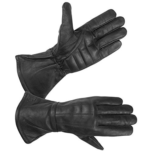 Hugger Men's Water Resistant Deerskin Gauntlet Glove (X-Large, Black)