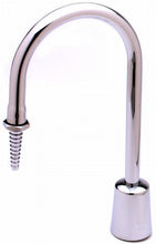 Load image into Gallery viewer, T&amp;S Brass BL-4750-03 Lab Turret, Rigid Gooseneck, Serrated Tip, 3/8-Inch Ips Female Inlet
