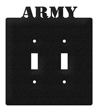 Load image into Gallery viewer, SWEN Products US Army Wall Plate Cover (Double Switch, Black)
